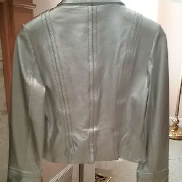 Genuine Leather Silver Jacket #170C (N w/o T) - Picture 2 of 4